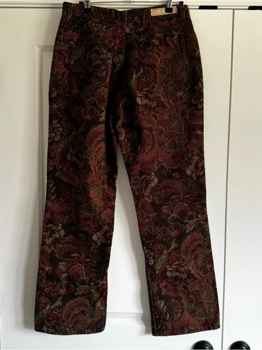 Vintage Tapestry Floral Pants Dark Academia Boho 90s Straight Leg Size 10 - Picture 7 of 7